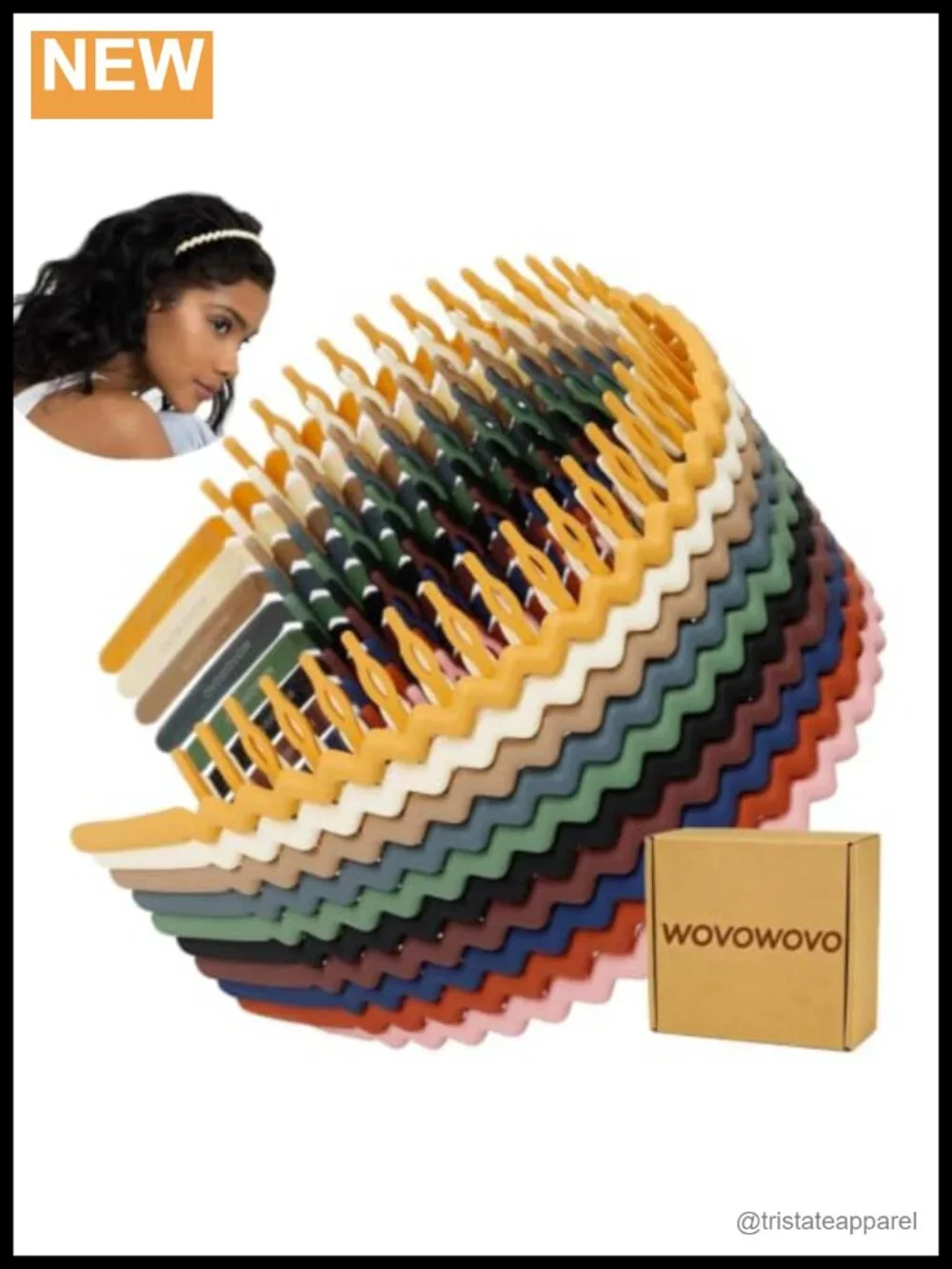Plastic Headband with Teeth, 10 Pack, Non-Slip Zigzag Hairbands for Women